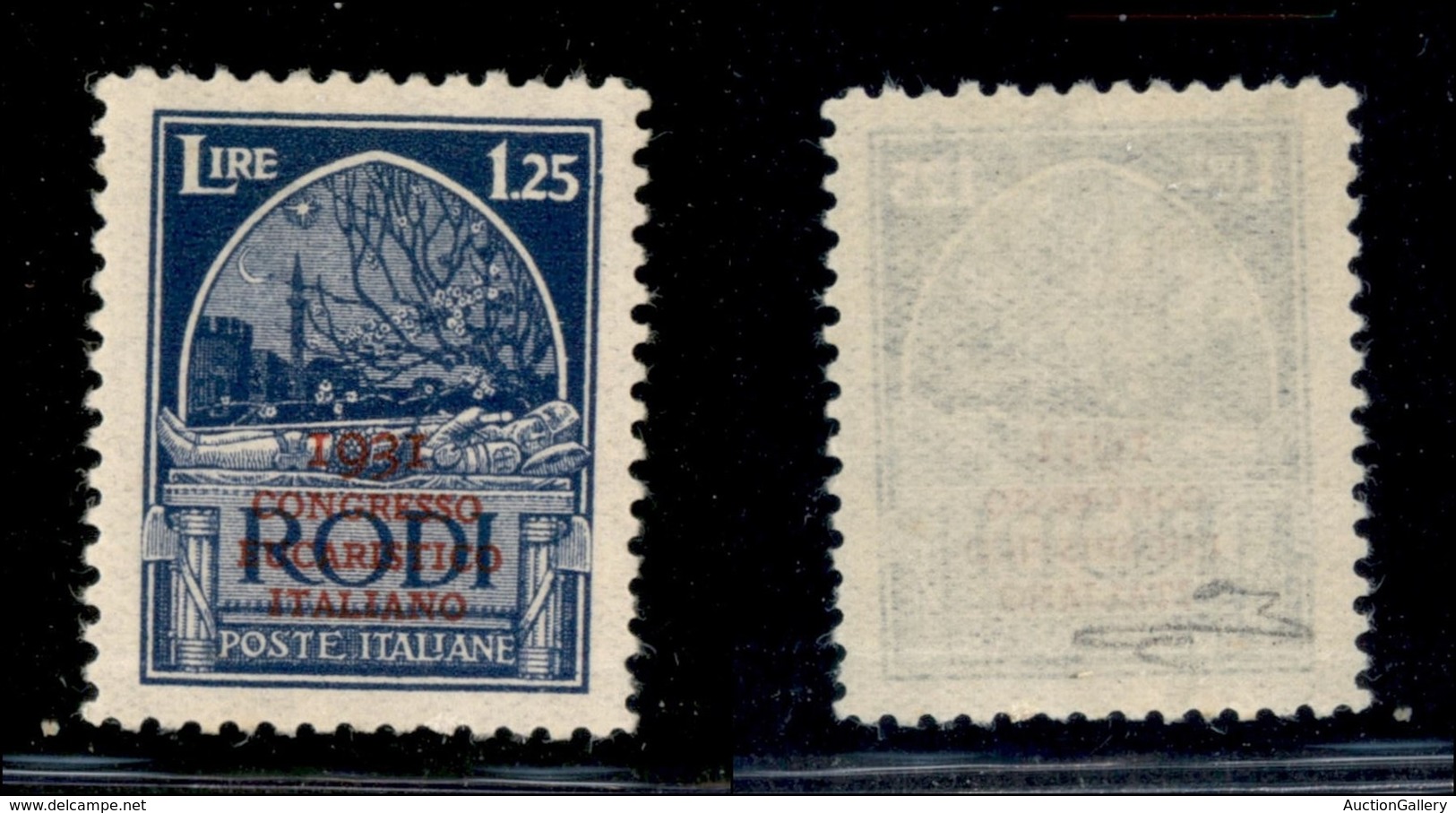 22920 COLONIE ITALIANE - EGEO - 1931 – 1,25 Lire Pittorica Soprastampato Congresso Eucaristico (36) – Gomma Integra (225 - Sonstige & Ohne Zuordnung