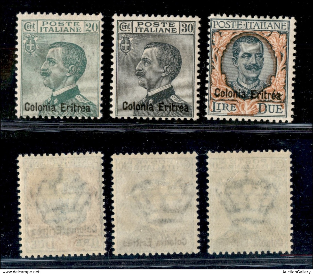 23029 COLONIE ITALIANE - ERITREA - 1925 – Michetti E Floreale Soprastampati (93/95) – Serie Completa Di 3 Valori – Nuovi - Autres & Non Classés