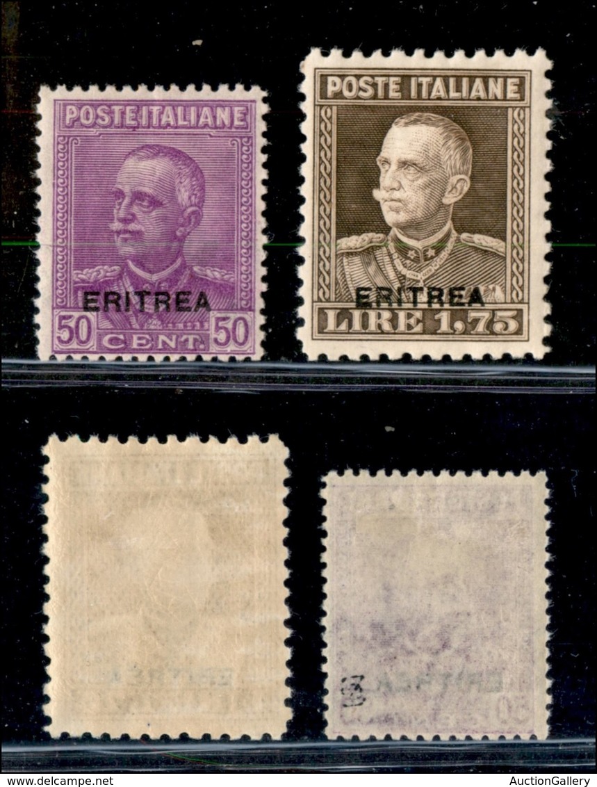 23041 COLONIE ITALIANE - ERITREA - 1928/1929 – Parmeggiani Soprastampati “Eritrea” (136/137) – Serie Completa Di 2 Valor - Autres & Non Classés