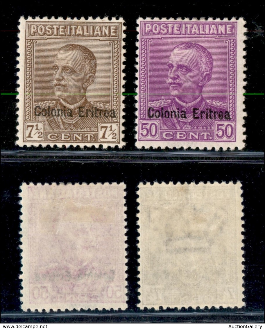 23042 COLONIE ITALIANE - ERITREA - 1928/1929 – Parmeggiani Soprastampati “Colonia Eritrea” (142/143) – Serie Completa Di - Autres & Non Classés