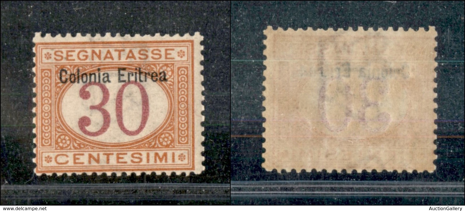 23070 COLONIE ITALIANE - ERITREA - 1903 - 30 Cent Segnatasse (4) - Gomma Integra (100) - Autres & Non Classés