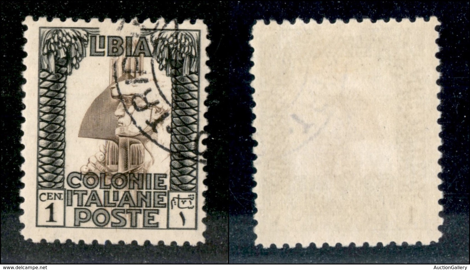 23155 COLONIE ITALIANE - LIBIA - 1930 - 1 Cent Pittorica (58) - Usato - Autres & Non Classés