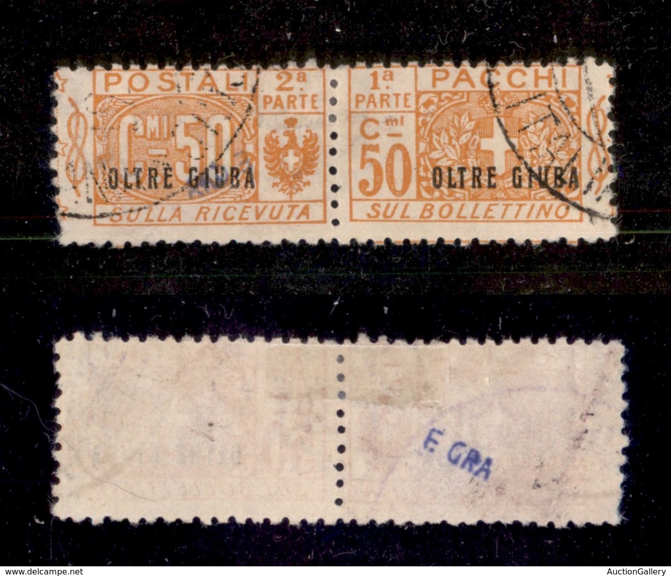 23252 COLONIE ITALIANE - OLTRE GIUBA - 1925 - 50 Cent Pacchi Postali Soprastampato (5) - Usato (60) - Autres & Non Classés