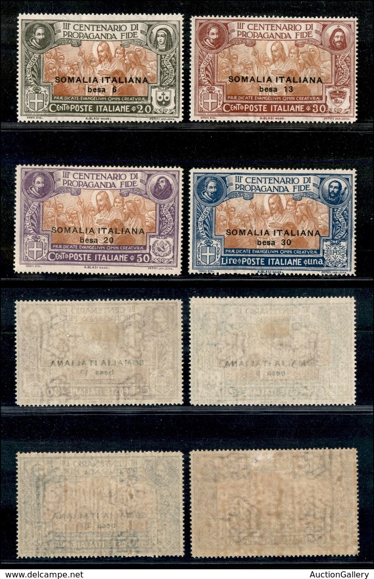 23313 COLONIE ITALIANE - SOMALIA - 1923 - Propaganda Fide Soprastampati (45/48) - Serie Completa Di 4 Valori - Nuovi Con - Autres & Non Classés