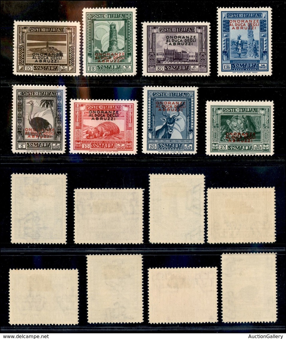 23331 COLONIE ITALIANE - SOMALIA - 1934 – Onoranze Al Duca Degli Abruzzi (185/192) – Serie Completa Di 8 Valori – Nuovi  - Autres & Non Classés