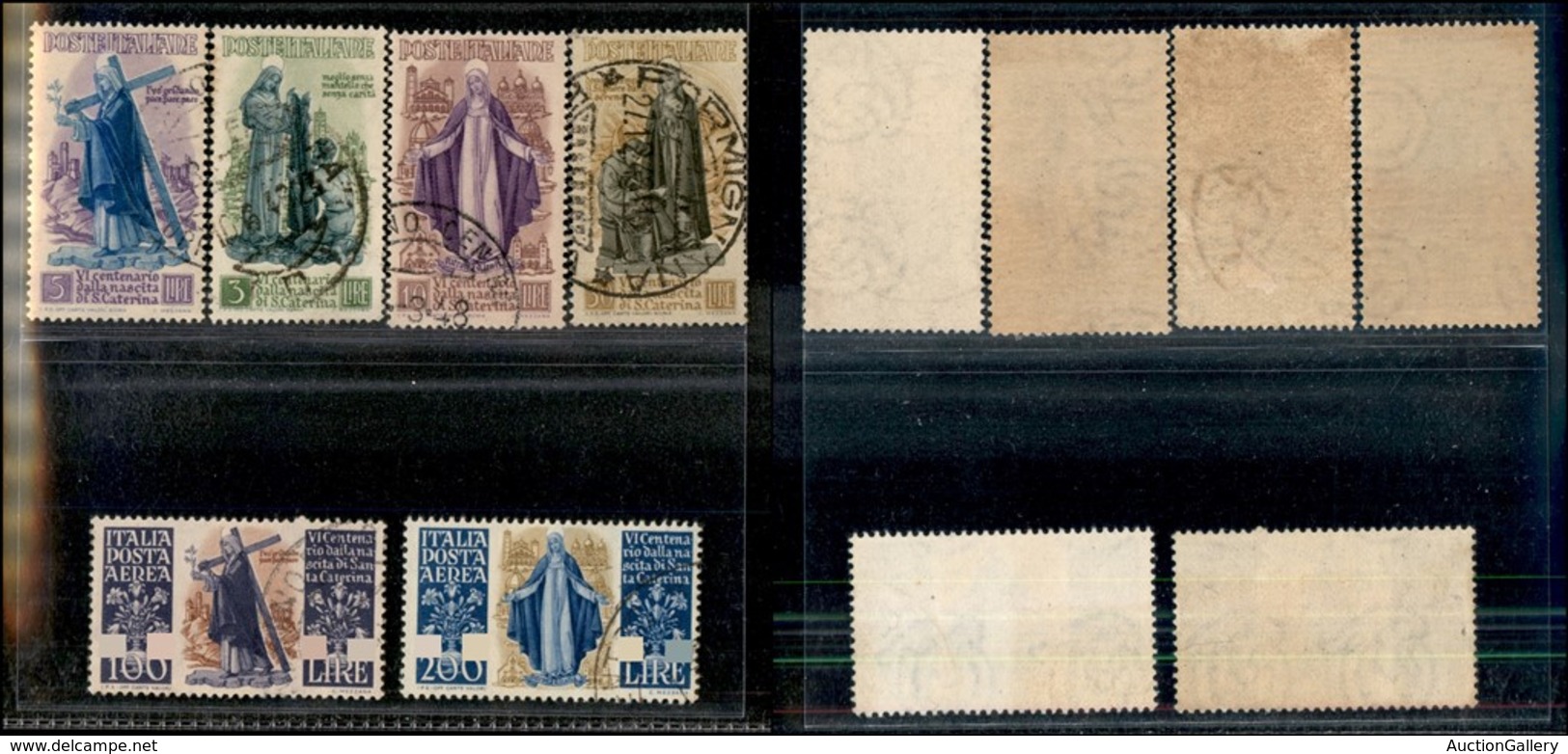 23382 REPUBBLICA - POSTA ORDINARIA - 1948 - S. Caterina /574/577+Aerea 146/147) - Emissione Completa Usata (120) - Andere & Zonder Classificatie