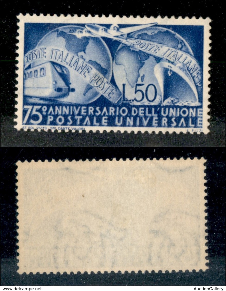 23393 REPUBBLICA - POSTA ORDINARIA - 1949 – 50 Lire UPU (599) – Gomma Integra (70) - Sonstige & Ohne Zuordnung