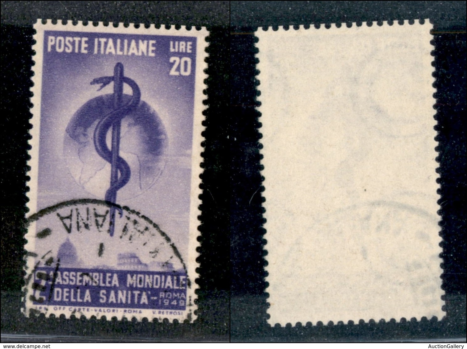 23402 REPUBBLICA - POSTA ORDINARIA - 1949 – 20 Lire Sanità (607) Usato (20) - Sonstige & Ohne Zuordnung