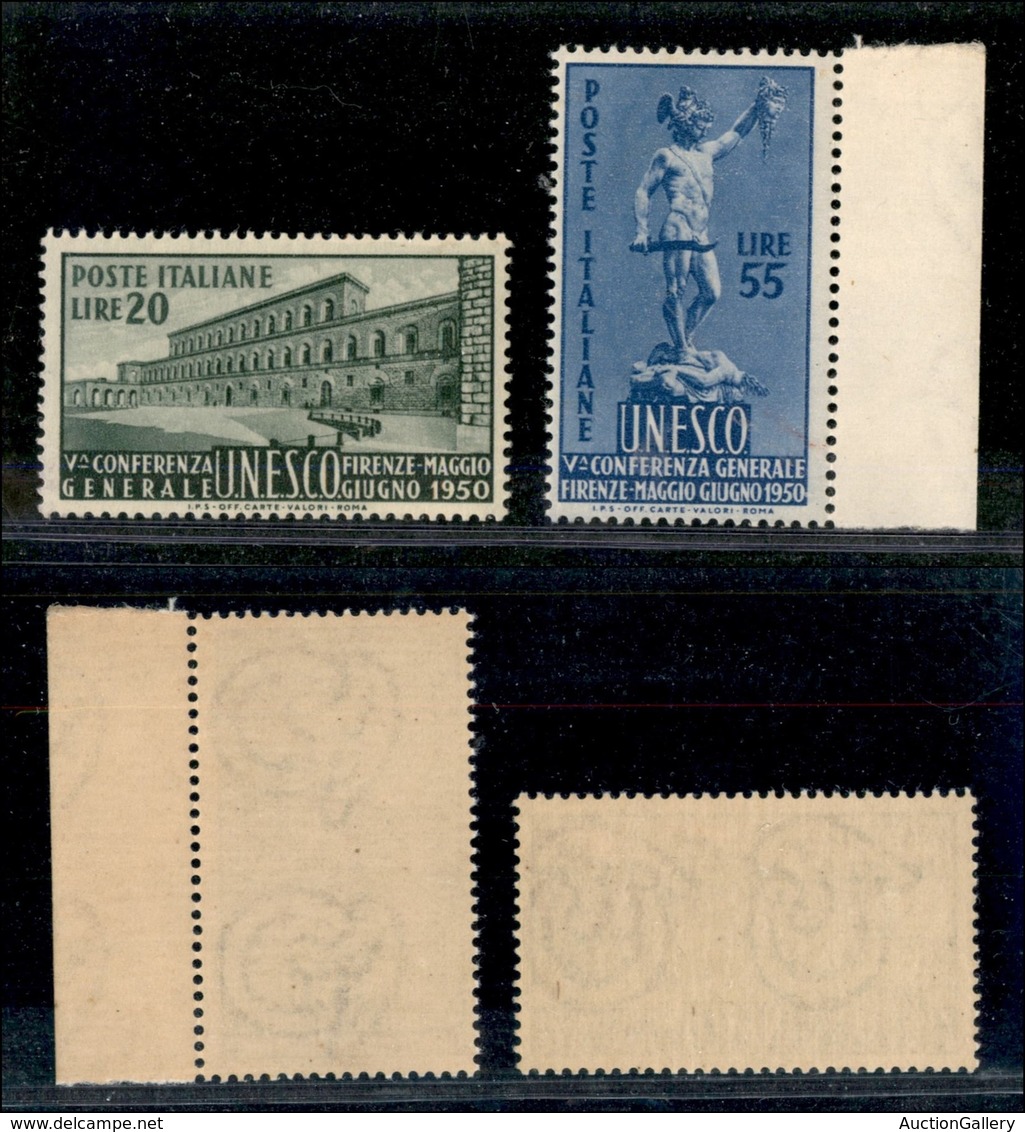 23409 REPUBBLICA - POSTA ORDINARIA - 1950 – Unesco (618/619) – Serie Completa Di 2 Valori – Gomma Integra (100) - Andere & Zonder Classificatie