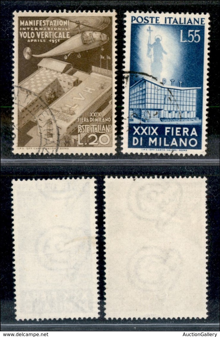 23430 REPUBBLICA - POSTA ORDINARIA - 1951 - Fiera Di Milano (657/658) - Serie Completa Usata (90) - Andere & Zonder Classificatie