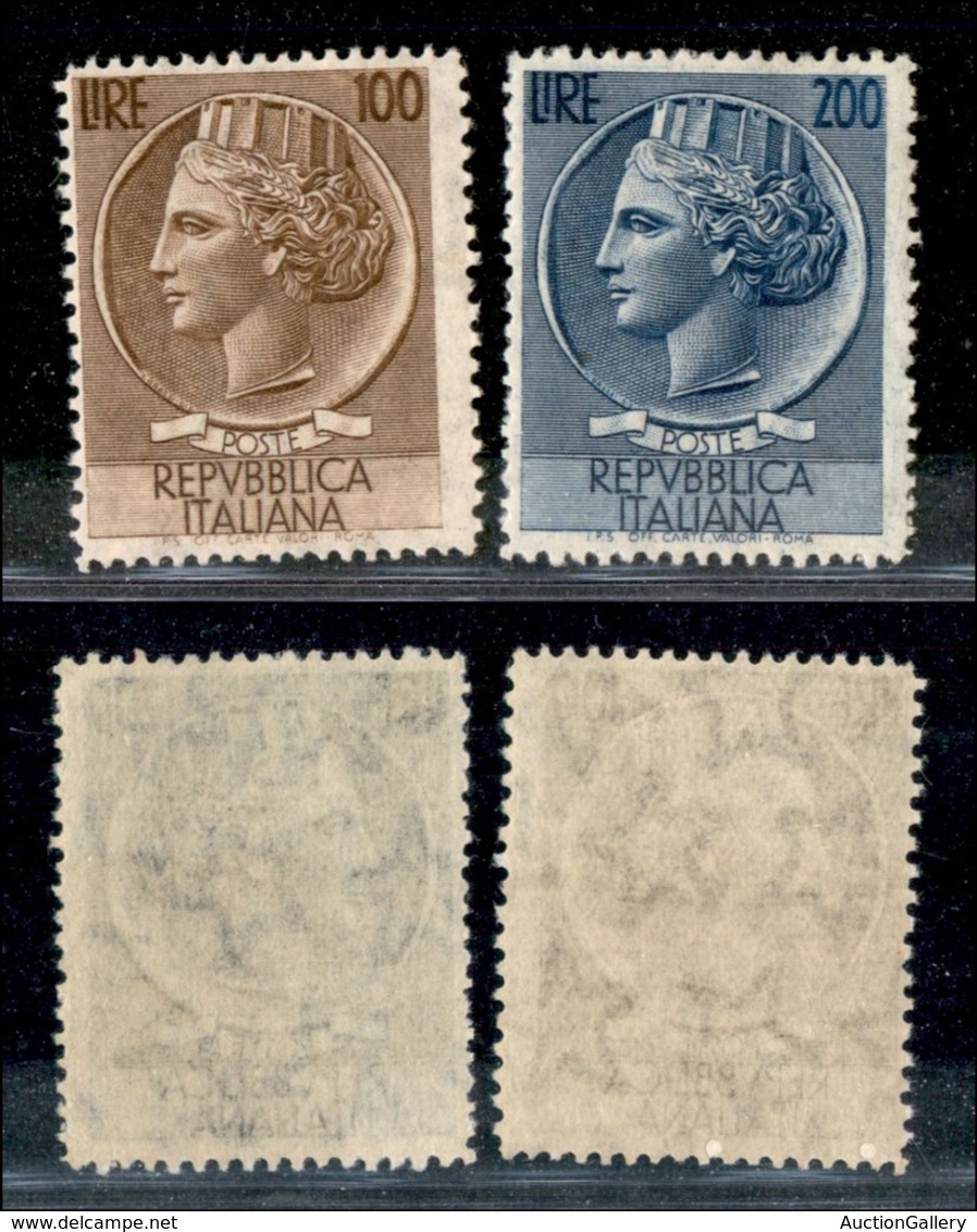 23454 REPUBBLICA - POSTA ORDINARIA - 1955/1957 - Siracusana (785+816) - Due Valori Stelle - Gomma Integra (34) - Autres & Non Classés