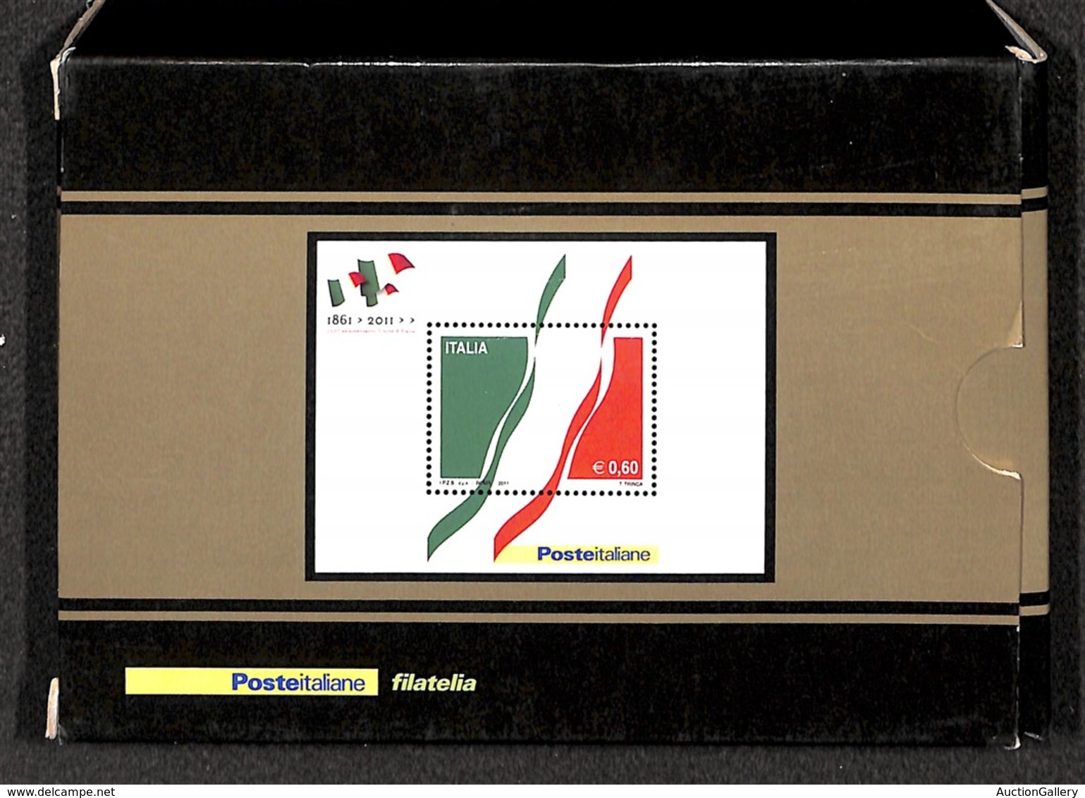 23517 REPUBBLICA - FOGLIETTI - 2011 - Lamina D'Argento - Foglietto Unità D'Italia (2) Nella Confezione Originale - Autres & Non Classés