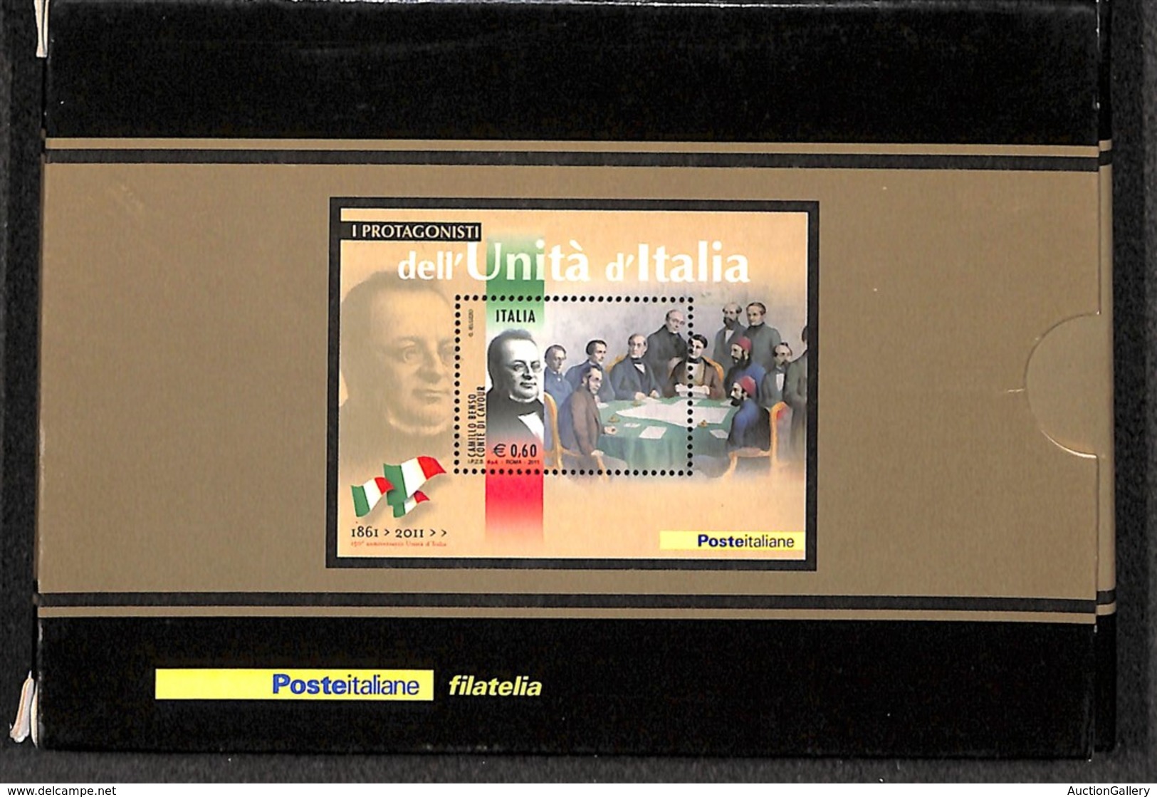 23520 REPUBBLICA - FOGLIETTI - 2011 - Lamina D'Argento - Foglietto Cavour (5) Nella Confezione Originale - Autres & Non Classés