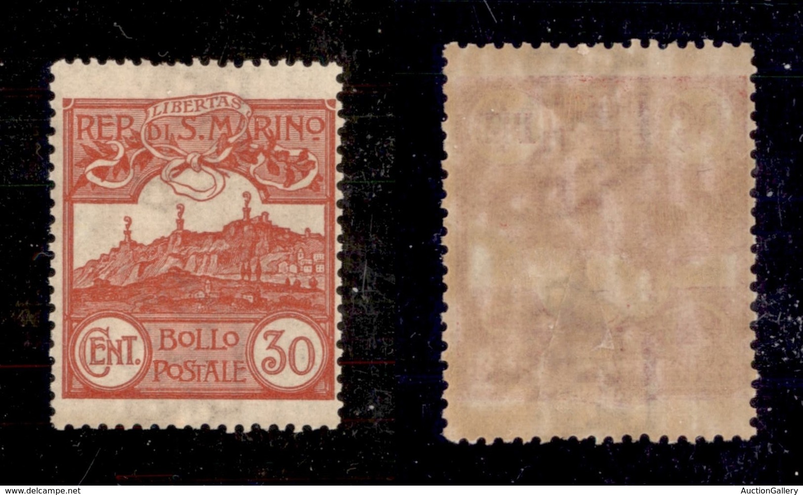 23614 SAN MARINO - POSTA ORDINARIA - 1903 - 30 Cent Veduta (39) - Ben Centrato - Nuovo Con Gomma - Sonstige & Ohne Zuordnung