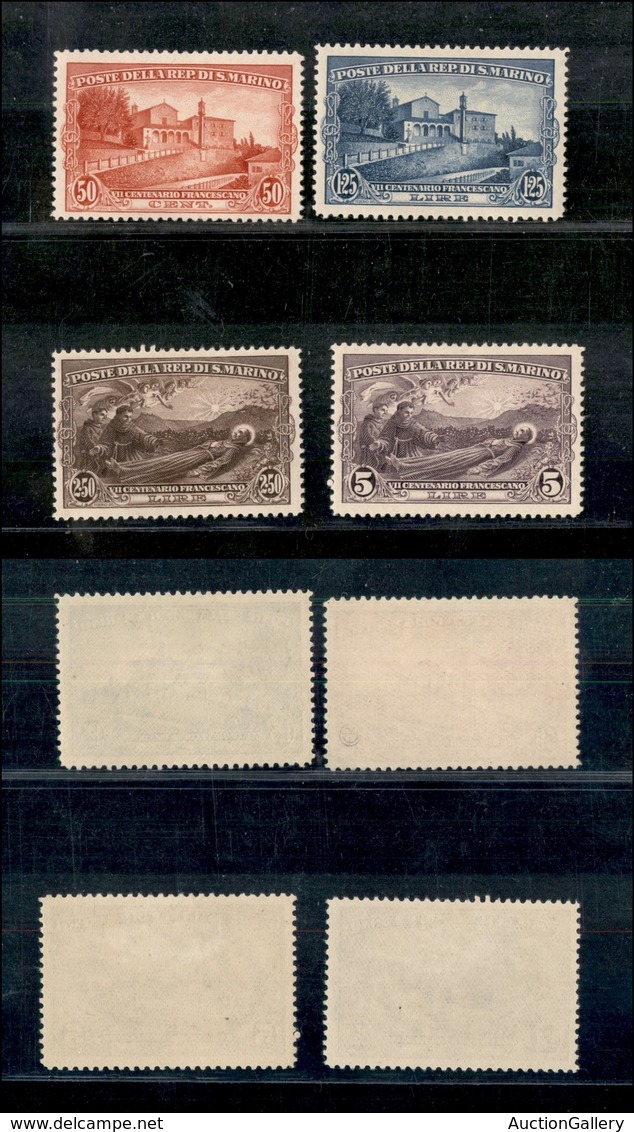 23656 SAN MARINO - POSTA ORDINARIA - 1928 - S. Francesco (137/140) - Serie Completa Di 4 Valori - Gomma Integra (275) - Autres & Non Classés