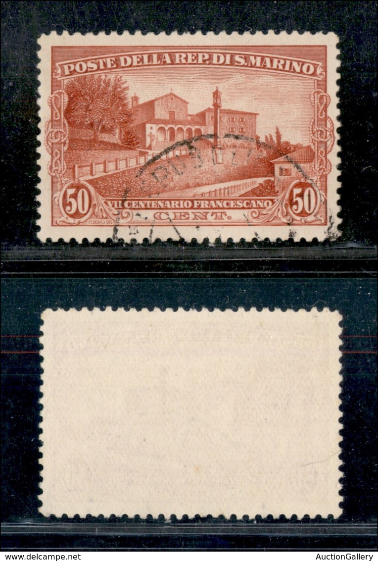 23659 SAN MARINO - POSTA ORDINARIA - 1928 - 50 Cent S. Francesco (137) - Usati (14) - Autres & Non Classés