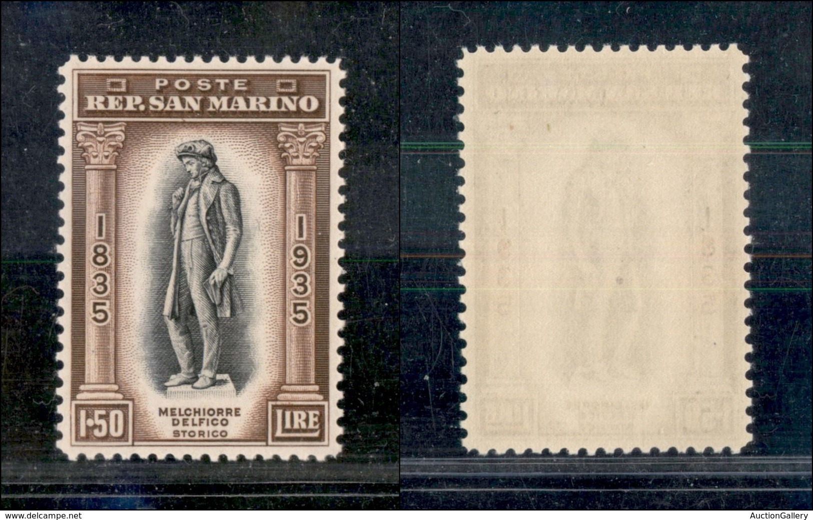 23686 SAN MARINO - POSTA ORDINARIA - 1935 - 1,50 Lire Melchiorre Delfico (203) - Gomma Integra (200) - Autres & Non Classés