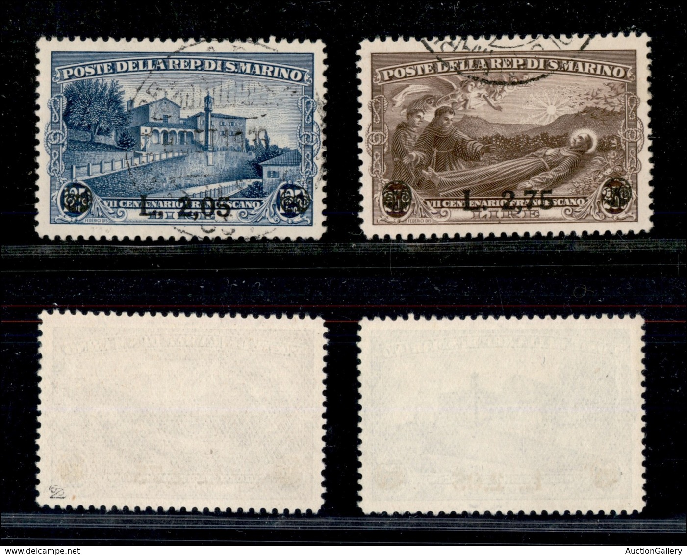 23689 SAN MARINO - POSTA ORDINARIA - 1936 - S. Francesco Soprastampati (208/209) - Serie Completa Di 2 Valori - Usati (4 - Autres & Non Classés