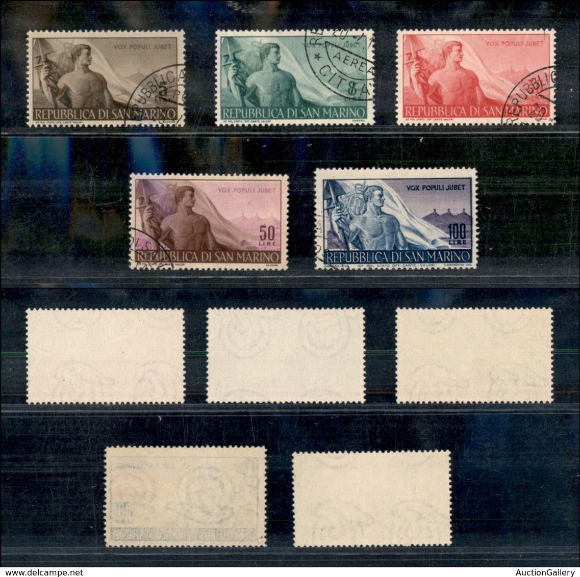 23710 SAN MARINO - POSTA ORDINARIA - 1948 - Lavoro (336/340) - Serie Completa Di 5 Valori - Usati (80) - Autres & Non Classés