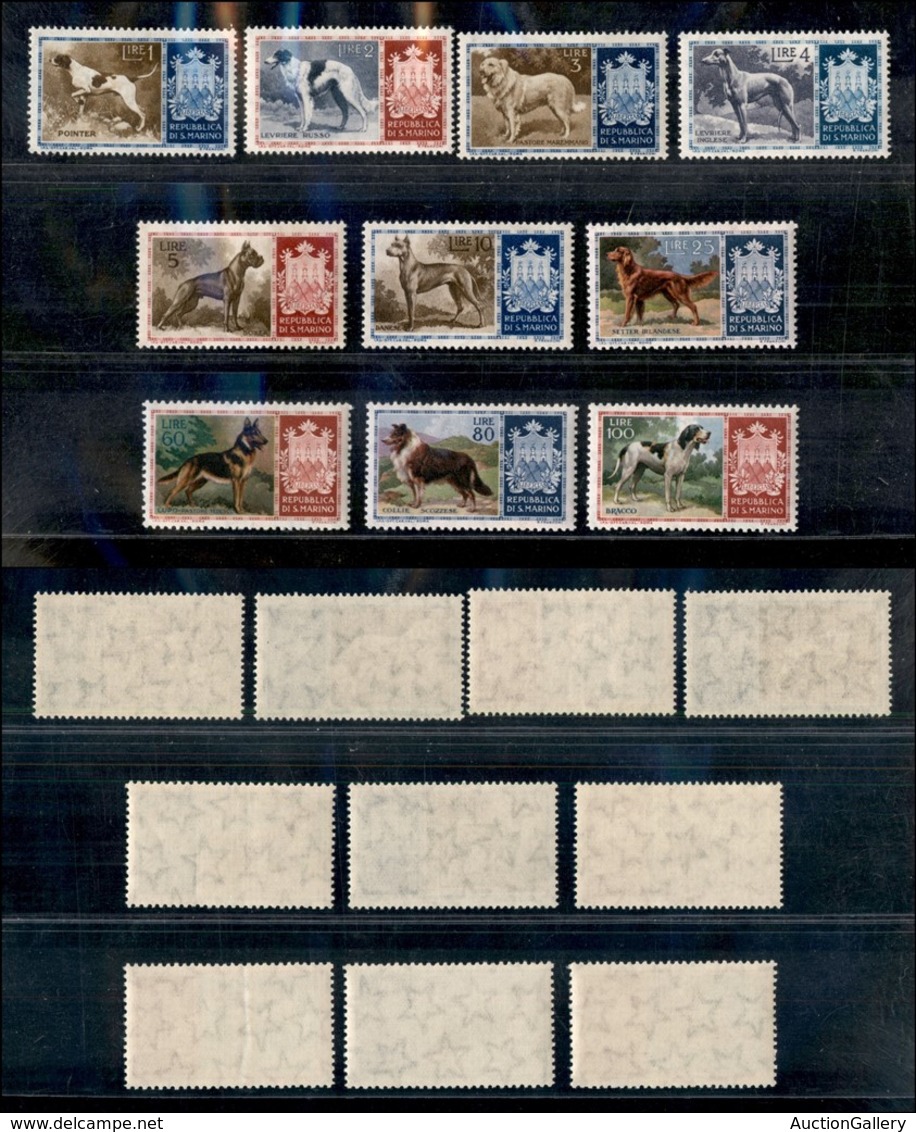 23734 SAN MARINO - POSTA ORDINARIA - 1956 - Cani Di Razza (439/448) - Serie Completa Di 10 Valori - Gomma Integra (62,50 - Autres & Non Classés