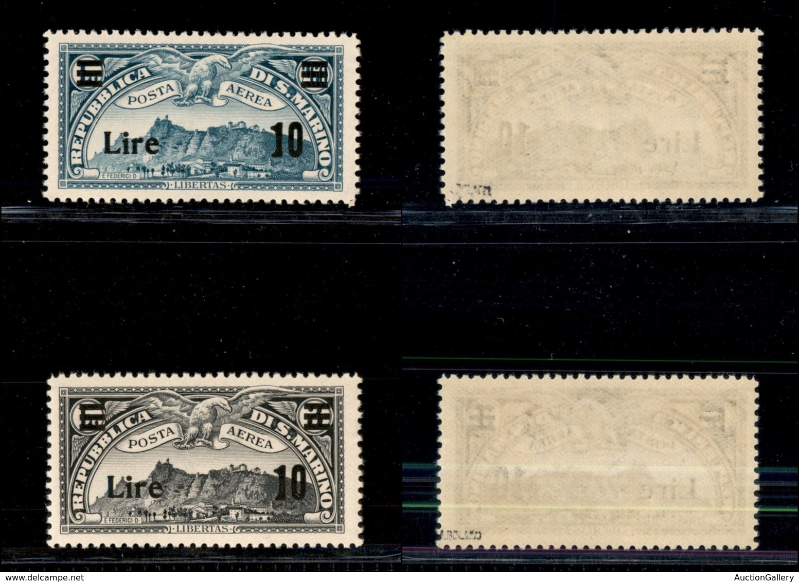 23744 SAN MARINO - POSTA AEREA - 1942 - Posta Aerea Soprastampati (19/20) - Serie Completa - Gomma Integra (320) - Autres & Non Classés