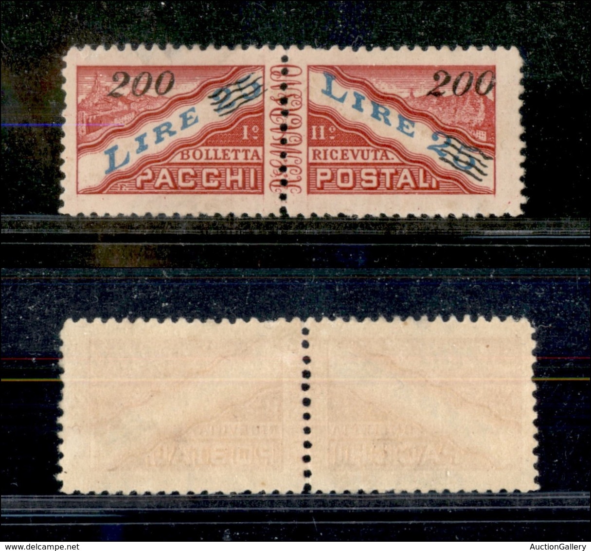 23776 SAN MARINO - SERVIZI - 1948/1950 - 200 Lire Su 25 Lire Pacchi Postali (34) - Nuovo Con Gomma (250) - Andere & Zonder Classificatie