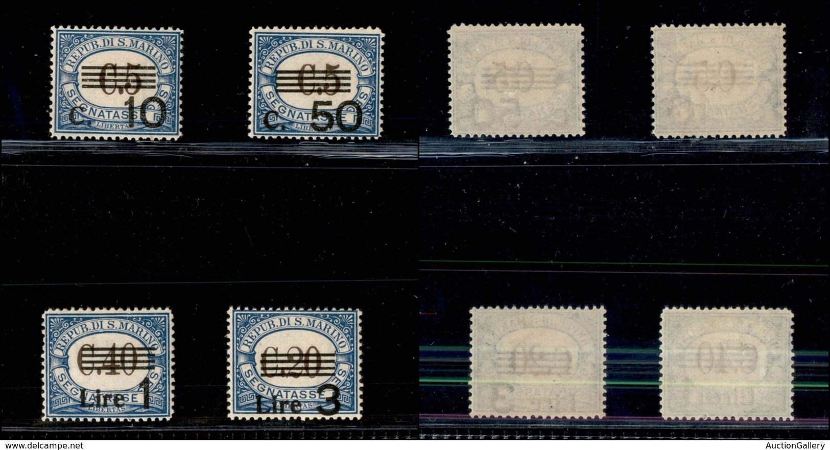 23798 SAN MARINO - SERVIZI - 1940 - Segnatasse Soprastampati (60/63) - Serie Completa - Gomma Integra (160) - Sonstige & Ohne Zuordnung