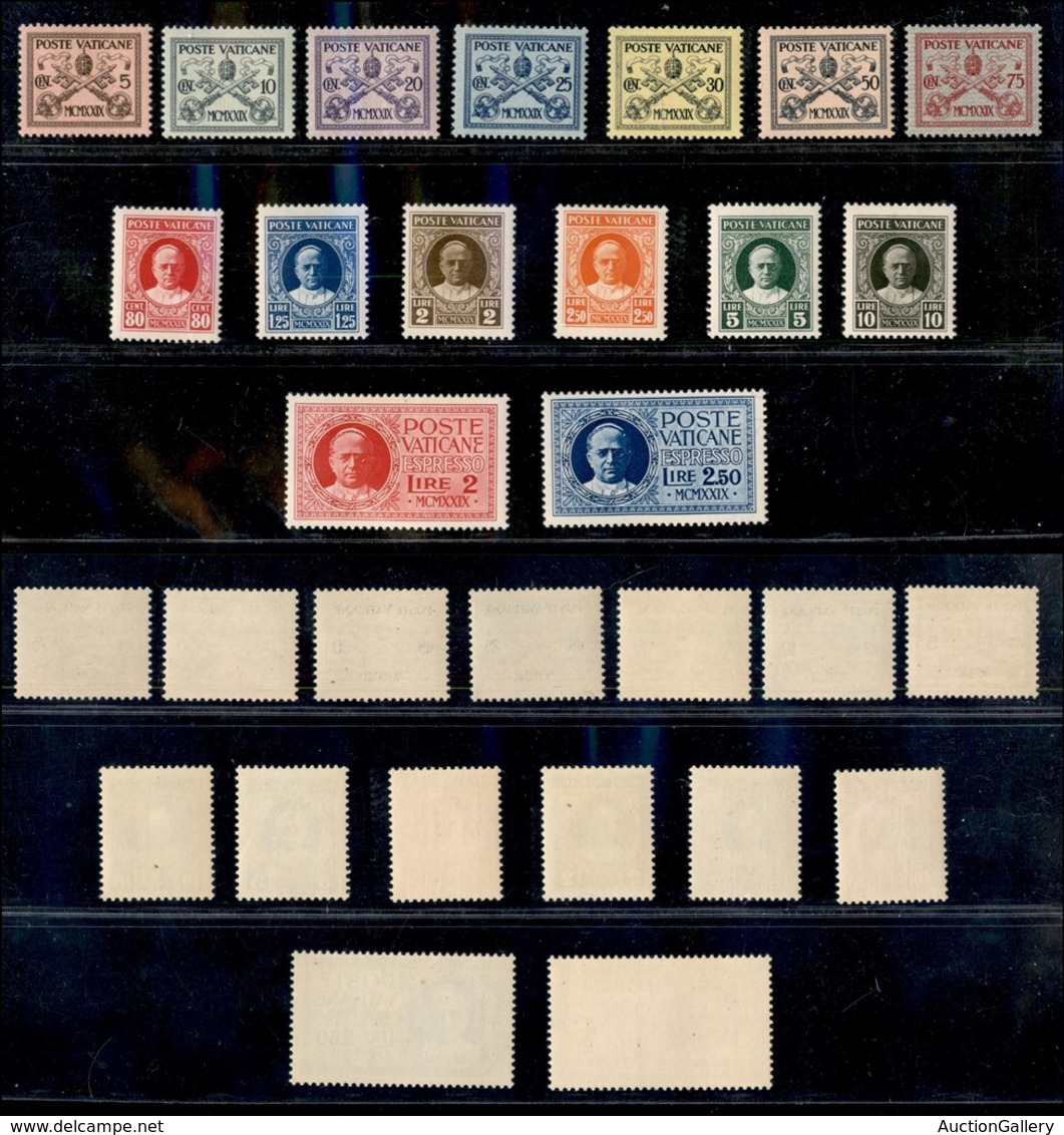 23803 VATICANO - POSTA ORDINARIA - 1929 - Conciliazione (1/13+E1/E2) - Serie Completa Di 15 Valori PO + Espressi - Gomma - Sonstige & Ohne Zuordnung