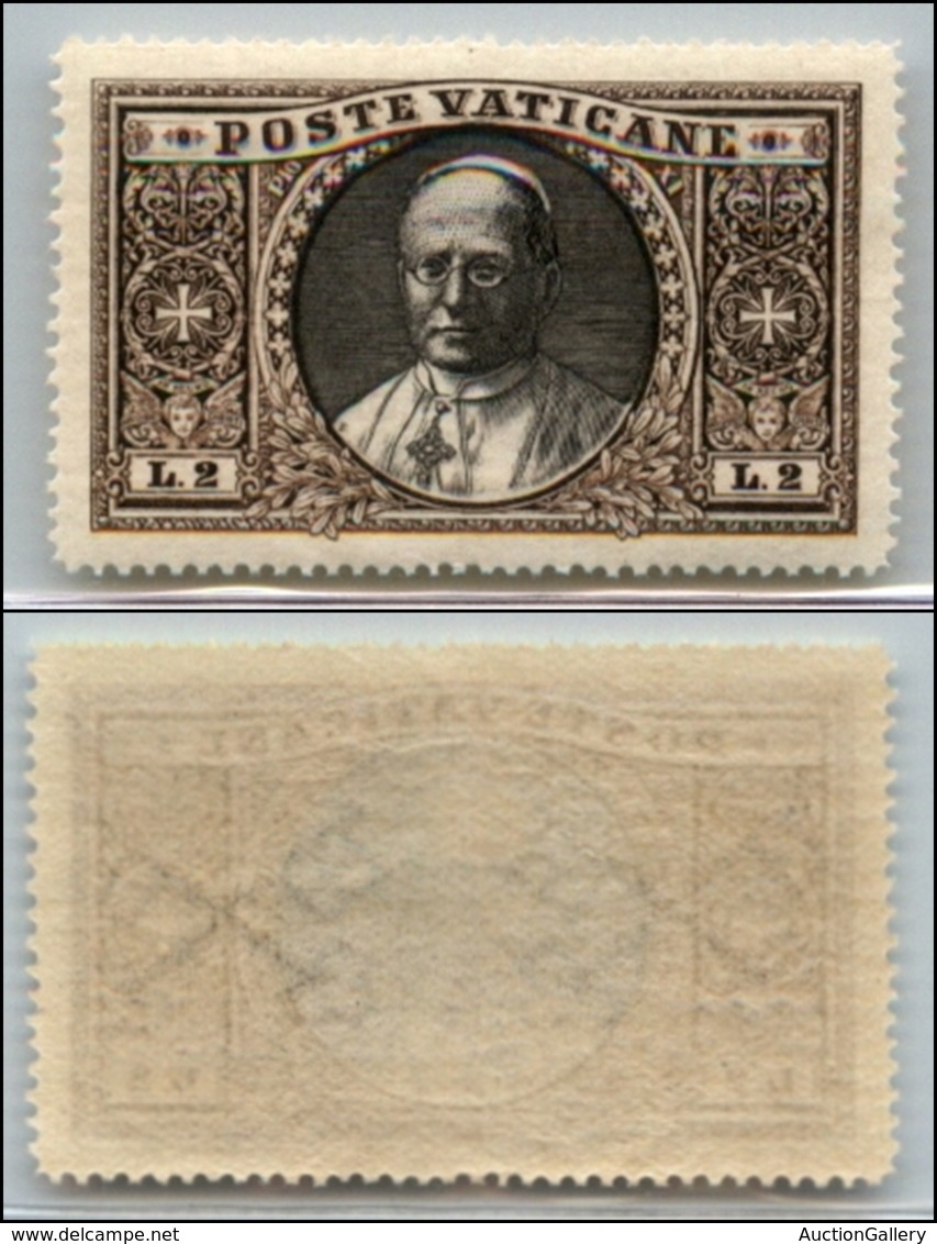 23812 VATICANO - POSTA ORDINARIA - 1933 - 2 Lire (30) - Gomma Originale - Ottimamente Centrato - Andere & Zonder Classificatie