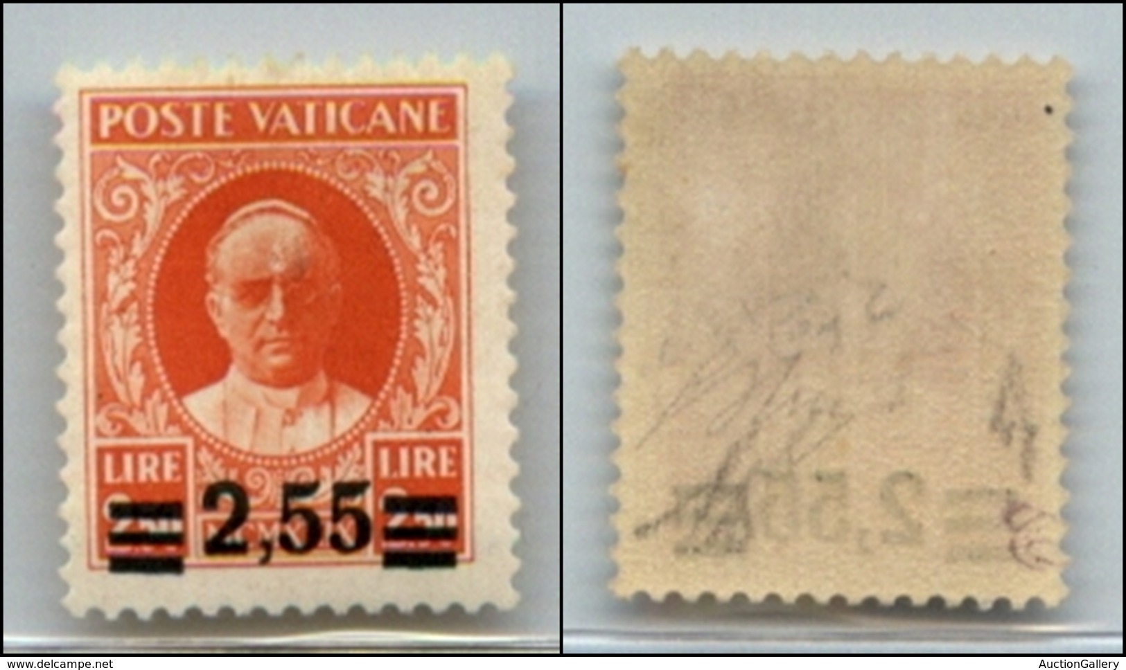 23818 VATICANO - POSTA ORDINARIA - 1934 - Provvisoria - 2,55 Lire Su 2,50 (38) - Gomma Originale - Oliva + Diena (200) - Altri & Non Classificati