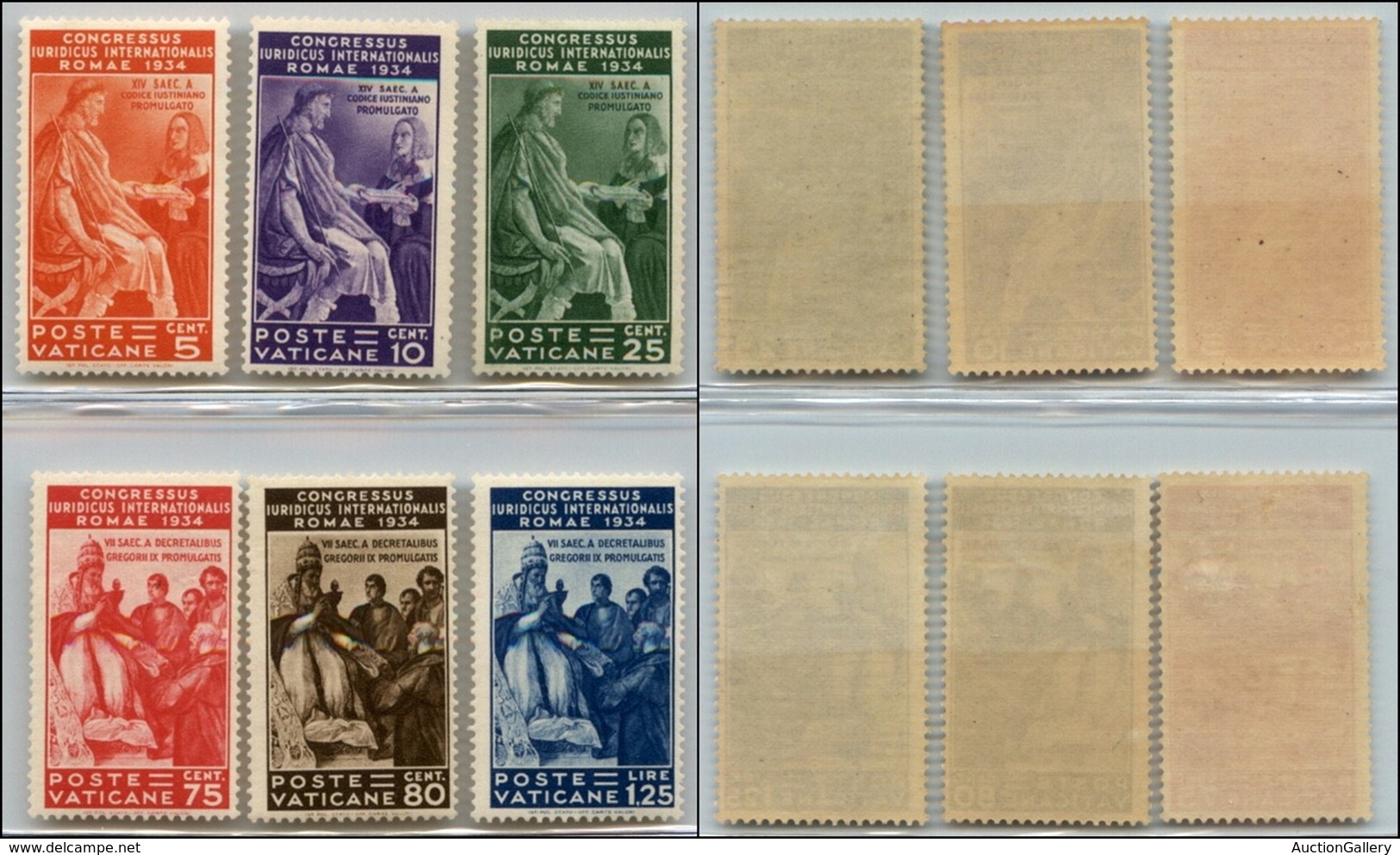 23819 VATICANO - POSTA ORDINARIA - 1935 - Giuridico (41/46) - Serie Completa - Gomma Integra Con Leggera Banda Bruna Da  - Andere & Zonder Classificatie