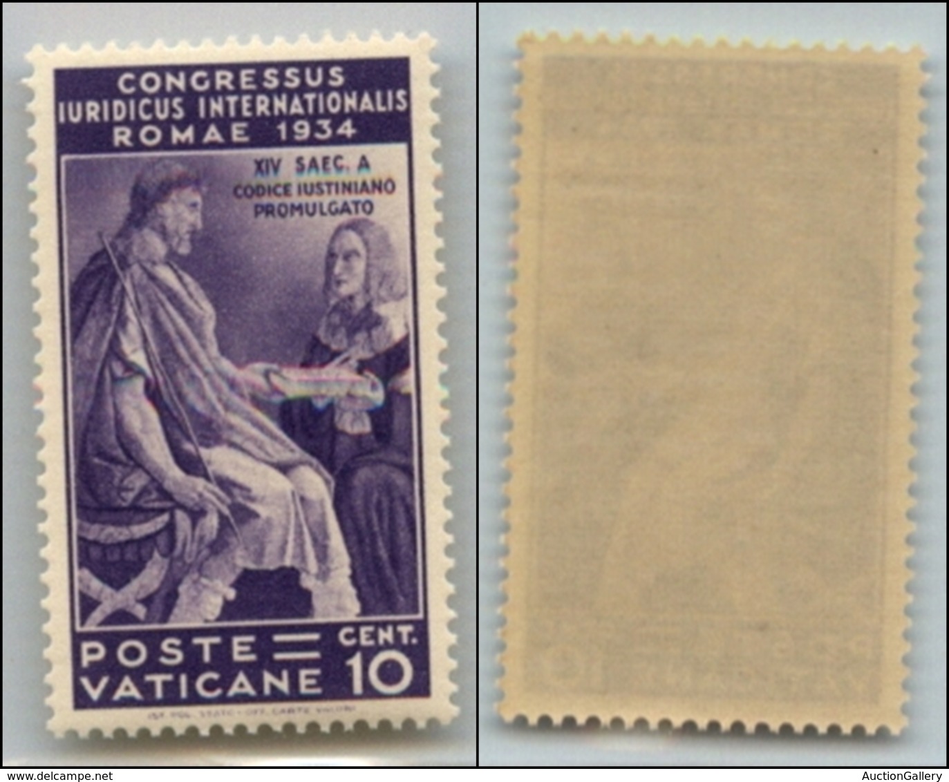 23823 VATICANO - POSTA ORDINARIA - 1935 - 10 Cent Giuridico (42) - Gomma Integra - Ben Centrato (45) - Autres & Non Classés