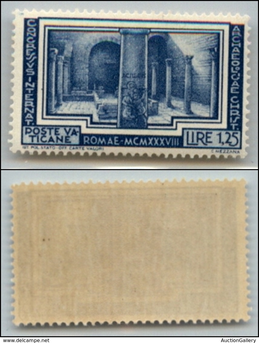 23836 VATICANO - POSTA ORDINARIA - 1938 - 1,25 Lire Archeologia (60) - Gomma Integra (112) - Autres & Non Classés