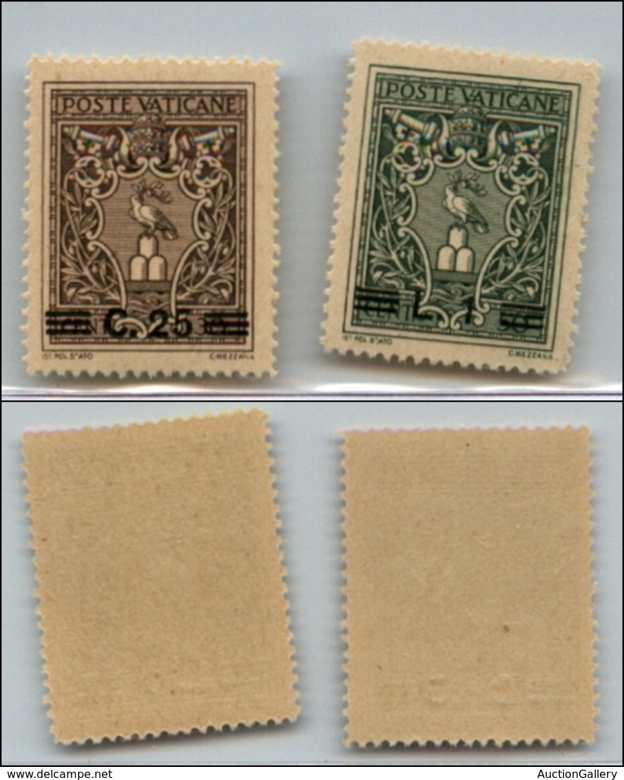 23844 VATICANO - POSTA ORDINARIA - 1945 - Soprastampati (103A+104A) - Seconda Tiratura - Gomma Integra (25) - Autres & Non Classés