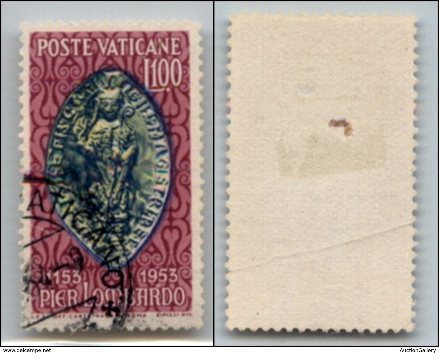 23858 VATICANO - POSTA ORDINARIA - 1953 - 100 Lire Pier Lombardo (173) Usato (45) - Altri & Non Classificati