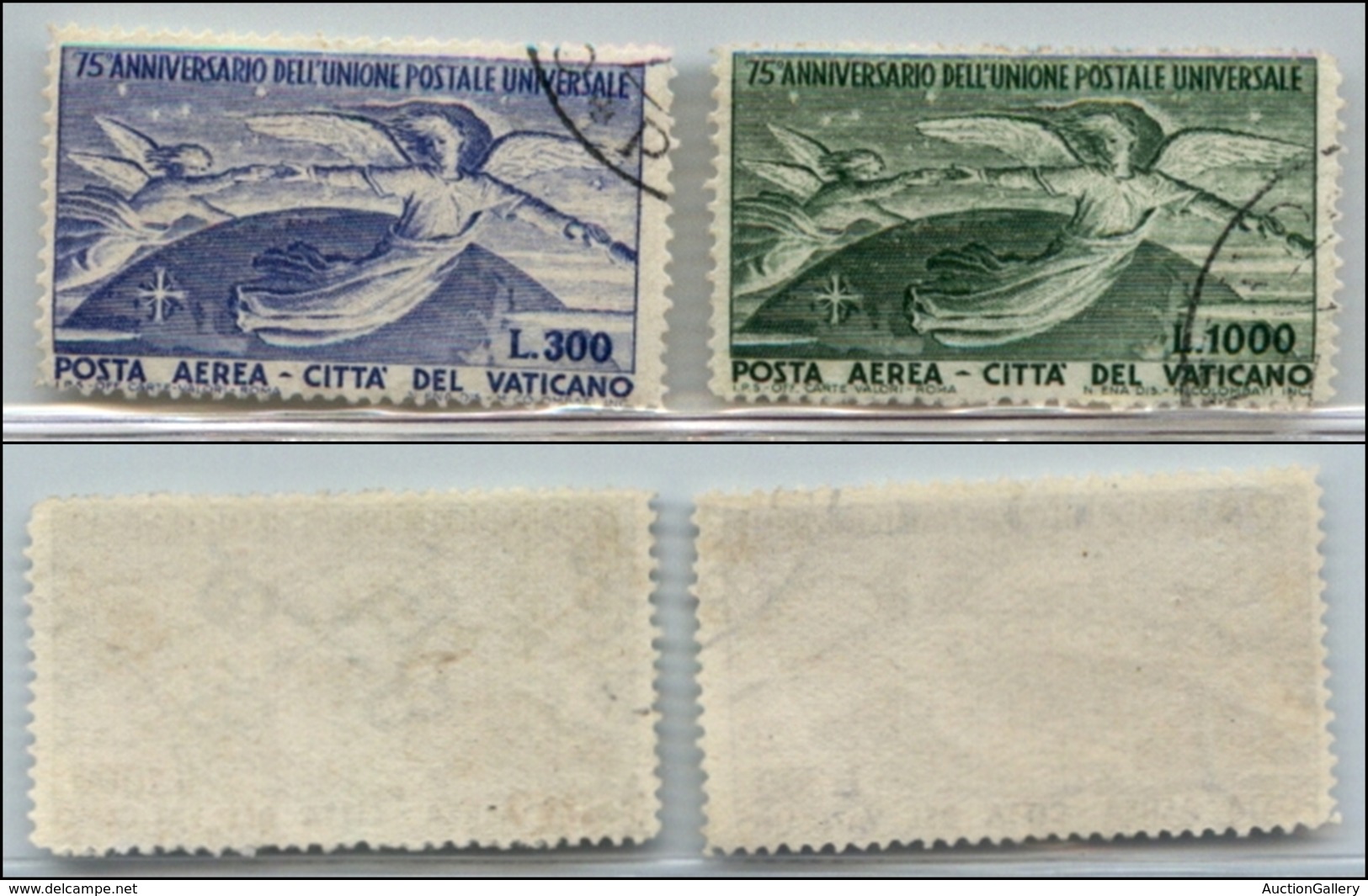 23860 VATICANO - POSTA AEREA - 1949 - P.Aerea - UPU (18/19) - Serie Completa Usata  (150) - Autres & Non Classés