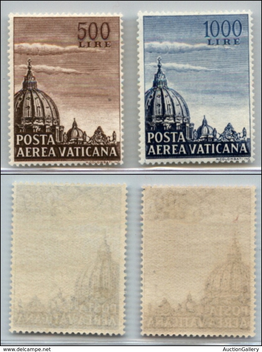 23863 VATICANO - POSTA AEREA - 1953 - Posta Aerea - Cupoloni (22/23) - Serie Completa - Gomma Originale (65) - Autres & Non Classés