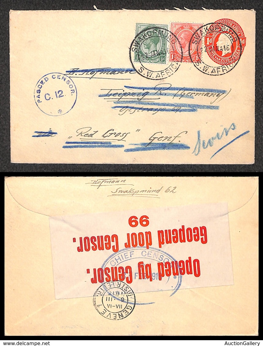 23945 ESTERO - SUD AFRICA - 1916 - Intero Postale Da Swakopmund A Ginevra - Andere & Zonder Classificatie