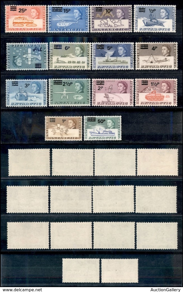 23971 ESTERO - ANTARTICO BRITANNICO - 1971 - Soprastampati (SG-24/37) - Gomma Integra - Autres & Non Classés