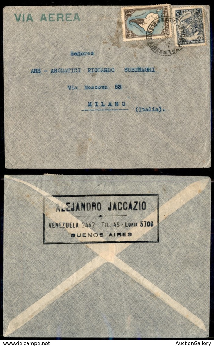 23973 ESTERO - ARGENTINA - 1937 - Aerogramma Da Buenos Aires A Milano - Autres & Non Classés