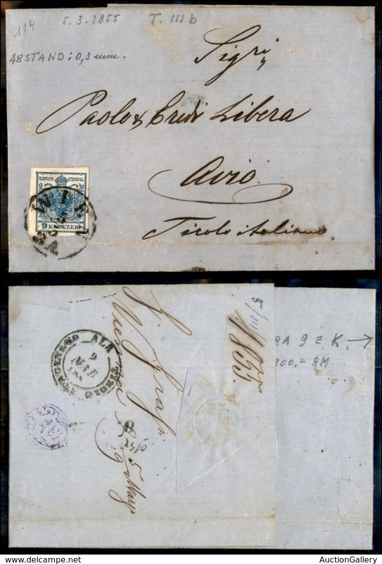 23987 ESTERO - AUSTRIA - 9 Kreuzer (5) Su Lettera Da Vienna A Avio Del 5.3.55 - Sonstige & Ohne Zuordnung