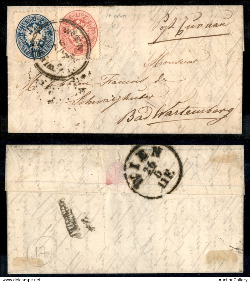 23999 ESTERO - AUSTRIA - 5 Kreuzer Con 19 Dentini (più Lungo Del Normale) + 10 Kreuzer (29/30) – Lettera Da Wieden In Wi - Sonstige & Ohne Zuordnung