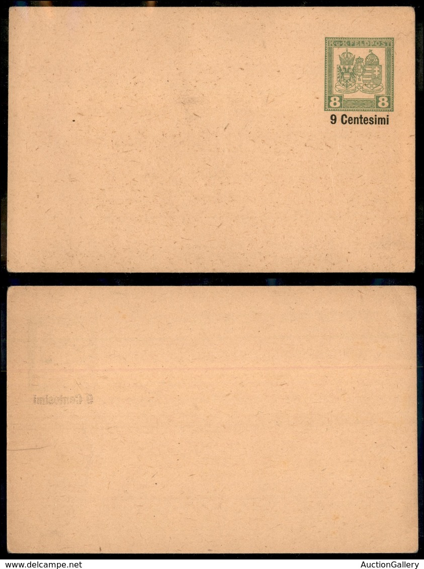 24016 ESTERO - AUSTRIA - 1916 – Intero Postale Kuk Feldpost Con Soprastampa 9 Centesimi – Nuovo - Andere & Zonder Classificatie