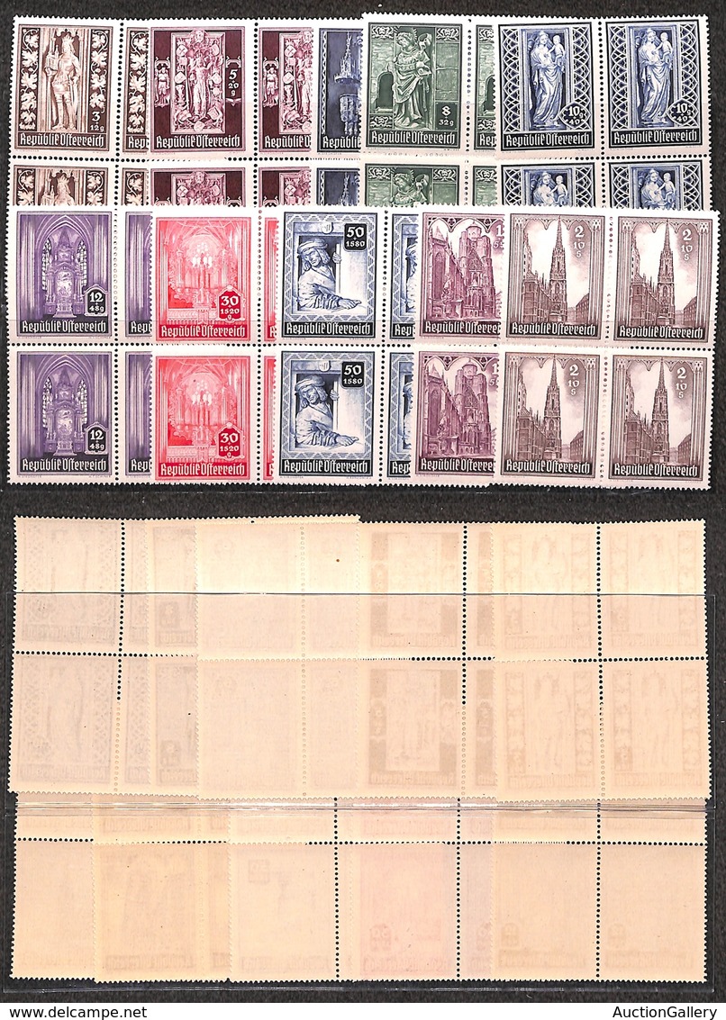 24032 ESTERO - AUSTRIA - 1946 - Cattedrale S. Stefano (791/800) - Serie Completa Di 10 Valori In Quartine - Gomma Integr - Sonstige & Ohne Zuordnung