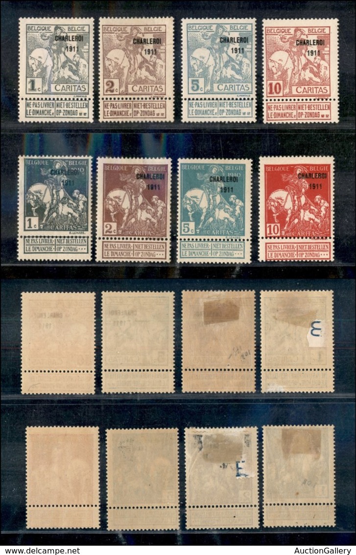 24102 ESTERO - BELGIO - 1911 - Lotta Contro Tubercolosi (81III/88III) - Serie Completa Di 8 Valori - Nuovi Con Gomma - Autres & Non Classés