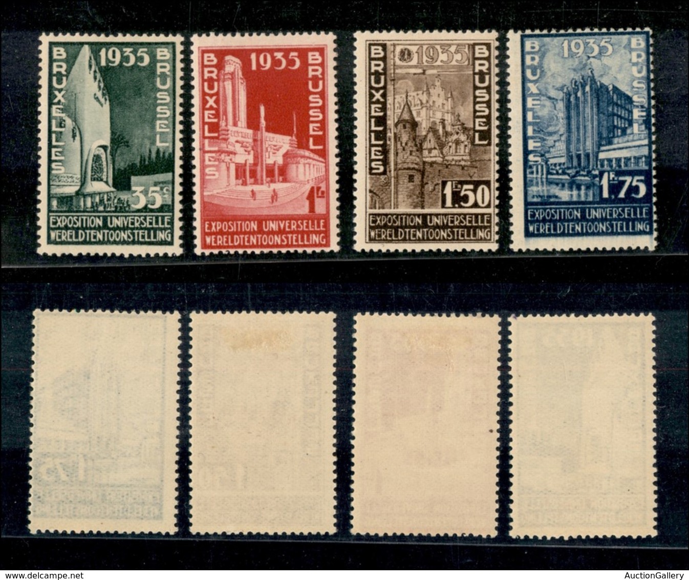 24111 ESTERO - BELGIO - 1934 - Esposizione Universale (378/381) - Serie Completa Di 4 Valori - Nuovi Con Gomma (60) - Sonstige & Ohne Zuordnung