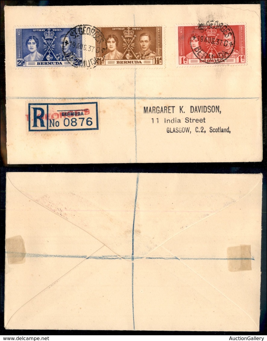 24208 ESTERO - COLONIE INGLESI - Bermuda - Nozze 1937 – Raccomandata Da St. Georges Del 19.8.37 - Sonstige & Ohne Zuordnung