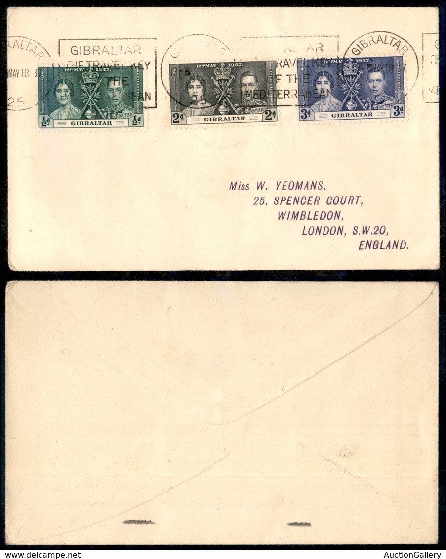 24219 ESTERO - COLONIE INGLESI - Gibraltar - Nozze 1937 – Busta Da Gibilterra Del 18.5.37 - Sonstige & Ohne Zuordnung
