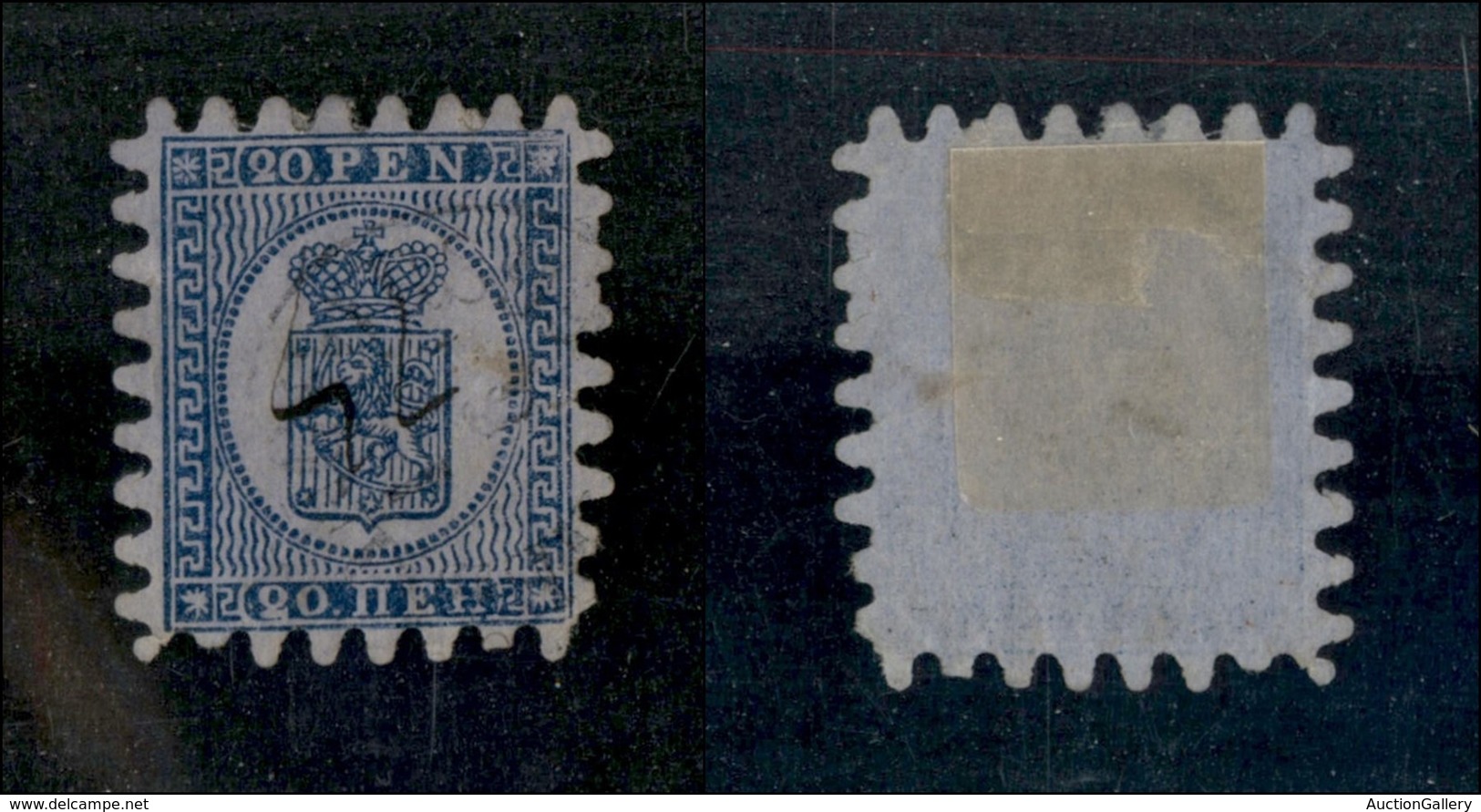 24294 ESTERO - FINLANDIA - 1866/1870 - 20 P Stemma (8a) - Perforato Tipo I - Usato (180) - Autres & Non Classés