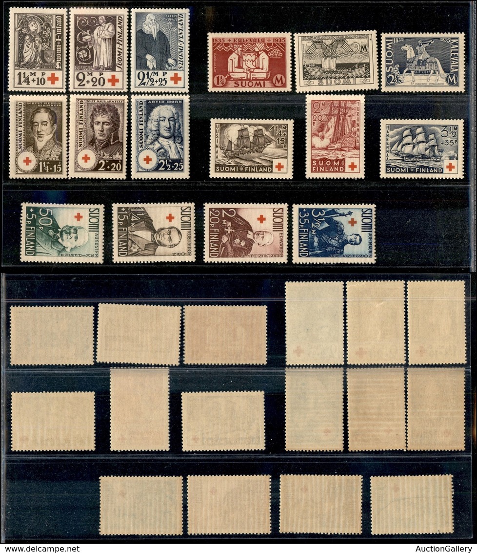 24298 ESTERO - FINLANDIA - 1933/1938 - Piccolo Insieme Di 5 Serie Complete Del Periodo (181/183+191/196+199/201+204/207) - Sonstige & Ohne Zuordnung